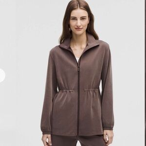 lululemon athletica Softstreem Espresso Cinch Waist Full-Zip Jacket Medium NWT